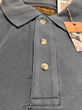 Vintage Timberland Weathergear Men's Polo Short Sleeve Shirt Slate Blue